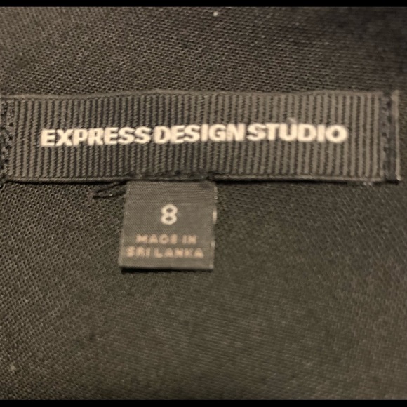 EXPRESS DESIGN STUDIO Leopard Print Lined Black Pencil Skirt Sz 8 - Picture 8 of 10